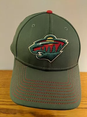 Minnesota Wild NHL Authentic Adjustable Hat Cap Hook & Loop Hockey Green Nice!! • $17.49