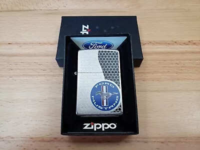 Zippo 205 Satin Chrome Lighter Ford Mustang Apr 2018 • $29.95