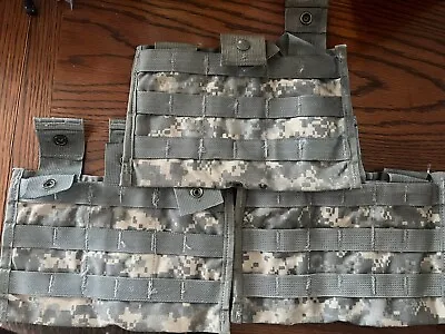 US Military Molle Triple Mag Pouch - 3 Mag Pouch ACU Camo - 8465-01-525-0598 GC • $7.99