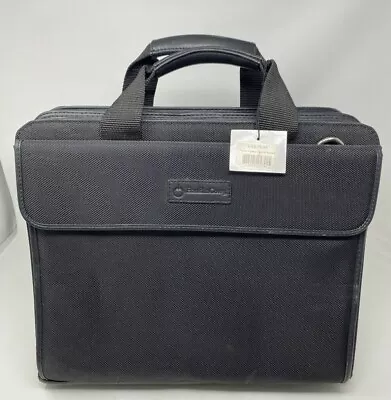 Franklin Covey Black Nylon With Leather Trim Laptop Briefcase NEW • $62.99