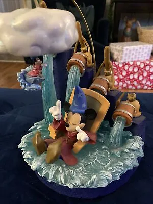 Beautiful HTF Rare Sorcerer Mickey 2 Piece Snowglobe Hanging Ornament • $74.99