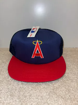 Vintage CALIFORNIA ANGELS Baseball Cap Hat Mesh Snapback Annco - NWT • $18