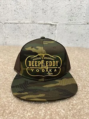 NWOT DEEP EDDY Vodka Trucker Hat Ball Cap Adjustable SNAPBACK Mesh Back Camo • $12.99
