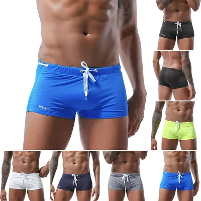 Mens Summer Surf Beach Swimming Trunks Sexy Boxer Shorts Swimwear Swim Briefs_A • $9.97