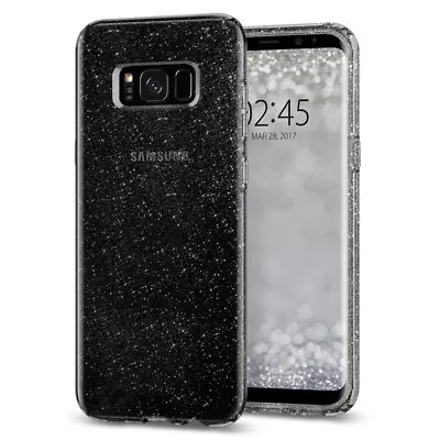 For Galaxy S8 Plus Case Spigen Liquid Crystal Glitter Cover - Space Quartz • £3.99