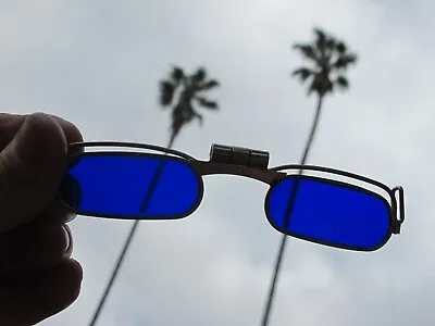FENDALL Cobalt Blue Flip-up Safety Glasses Steampunk Hippie • $19.99