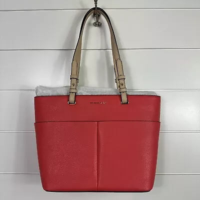 NWOT Michael Kors Coral Pink Pebbled Leather Bedford Tote Shoulder Bag • $49.99