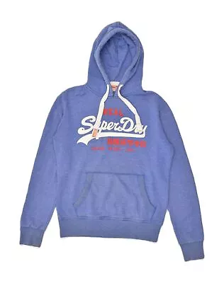 SUPERDRY Mens Graphic Hoodie Jumper Medium Blue Cotton AI93 • $17.43