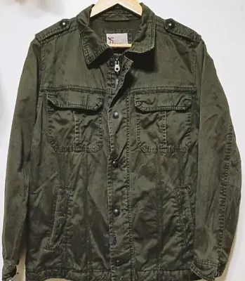 Zara Man Green Army Military Jacket XL Slim Fit NWOT • $52.19