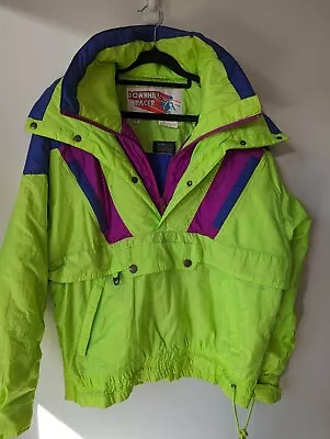 Vintage Neon Ski/Snowboarding Jacket. Downhil Racer. Size M. Is Unisex. • $65.95