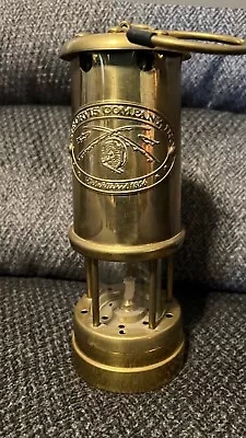 VTG Brass British Coal Mining Safety Miners Lamp The Orvis Co. Wales UK EST 1856 • $75