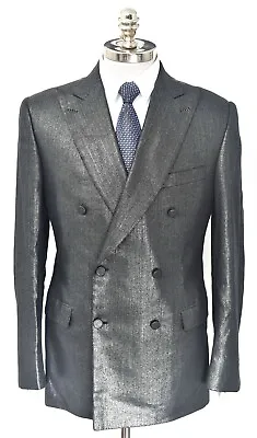 NWT BRIONI Lipari Black Embellished Double Breasted Dinner Jacket 40 R (EU 50) • $1049.95