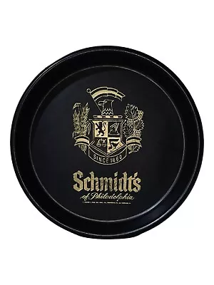 Schmidts Beer Of Philadelphia Black Plastic 13  Serving Bar Tray Vintage Brewery • $17.49