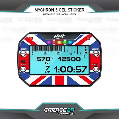 Union Jack Style Mychron 5 Gel Lap Timer Sticker • $19.88