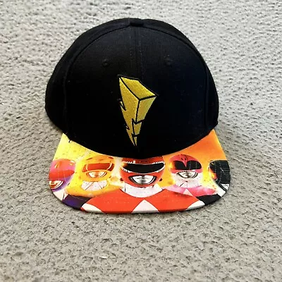 Power Rangers Hat Cap Adult Adjustable One Size Black Snapback Mighty Morphin • $18.88