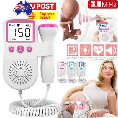 Fetal Doppler Meter LCD Baby Heart Beat Rate Monitor FHR Probe Pregnancy Fetu AU • $20.38