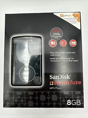 SanDisk Sansa Fuze Black 8 GB Digital Media Player MP3 Player  - New Sealed Box • $219.99