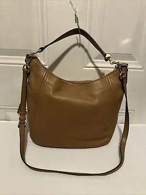 Michael Kors Hobo Light Brown Leather Handbag Purse New • $55