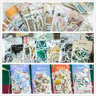 $4.75 • Buy 60 Pcs Vintage Stickers Kit Diary Decoration Album Scrapbooking Ins Junk Journal
