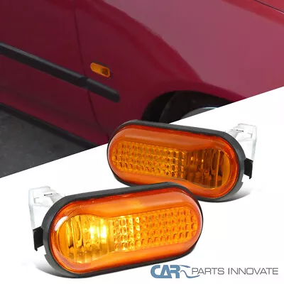 Fits 92-95 Honda Civic JDM Dome Amber Fender Side Markers Lights Signal Lamps • $14.95