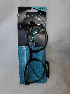 Magnivision By Foster Grant +2.75 Reading Glasses With Case Tortoise • $15