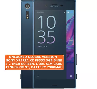 $329.56 • Buy SONY XPERIA XZ F8332 3gb 64gb Quad-Core 23mp Fingerprint 5.2  Android Smartphone