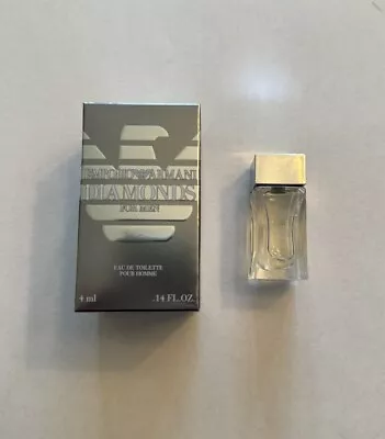 EMPORIO ARMANI Diamonds For Men EDT 4ml 0.14oz Mini Splash Bottle Mens Cologne • $10.99