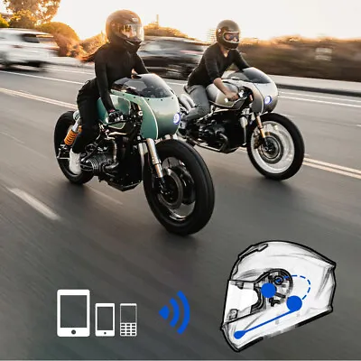 Earphones + Microphone Intercom For Casco Motorcycle Scooter Bluetooth 4.1+EDR • £26.63