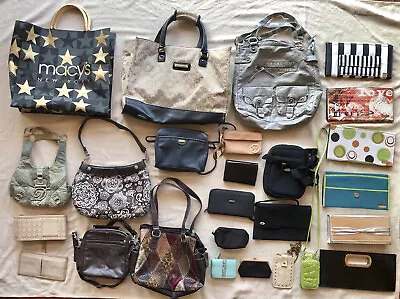 Lot Of 26 Women's Purses Wallets Organizers Bags Calvin Klein GAP Miche Macy's • $49.99