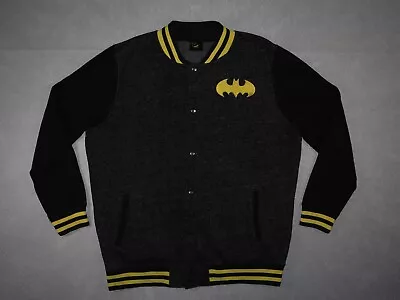 $24.99 • Buy DC Comics Batman Jacket Adult XL Black Yellow Casual Long Sleeve Button Logo Men