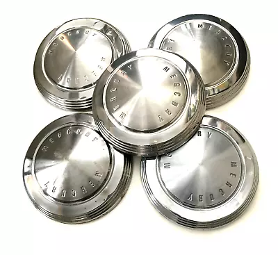 Vintage 1962-1963 Mercury Meteor Monterey Hubcaps 14 Inch Set Of 5  NOS & Used • $250