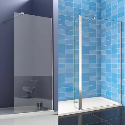 Walk In Wet Room Shower Enclosure Cubicle 8mm Easy Clean Glass Bath Screen Panel • £83