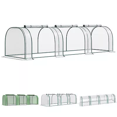Year Round Large Transparent PVC Tunnel Greenhouse Green Grow House Steel • $42.99