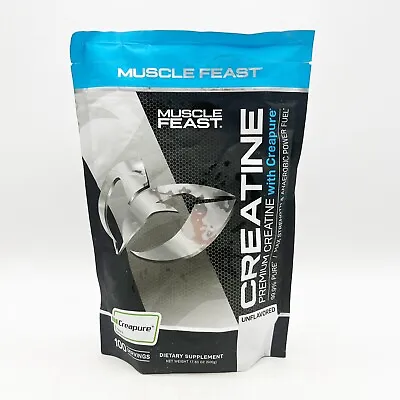 Muscle Feast Creapure Creatine Monohydrate Powder Muscle Growth 100 Serv BB 7/25 • $45