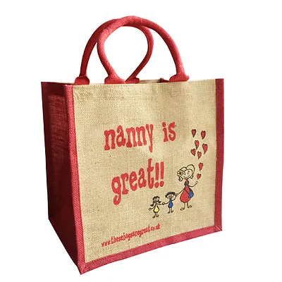 Jute Shopping Bag FAMILY MEMBERS 'These Bags Are Great' Good Size FREE DELIVERY • £9.99