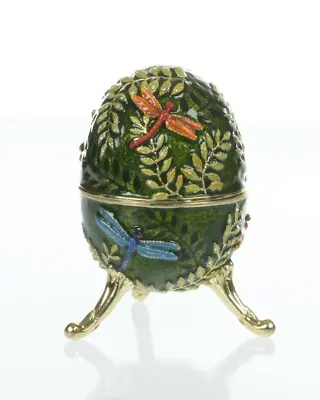 Dragonfly Egg Trinket Box & Music Handmade By Keren Kopal Austrian  Crystals • $137
