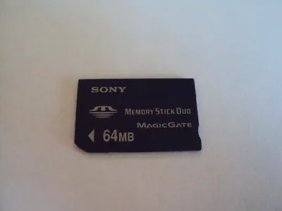 Sony Memory Card 64mb Stick Pro Duo For Sony Ericsson W810w810is700ik750i • £13