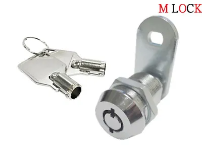 7/8  Tubular Cam Lock Cabinet Desk 180 Degree Turn 2 Key Pull Keyed Alike 12-6 • $8.95
