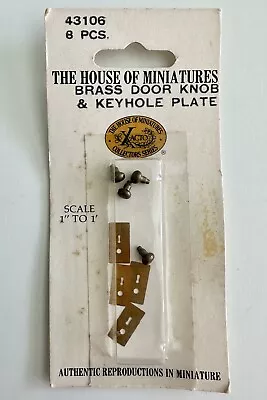 XACTO House Of Miniatures Dollhouse Brass Door Knobs/Handles & Keyhole Plates • $6.99