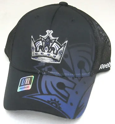 NHL Los Angeles Kings Black Structured Fitted Mesh Hat By Reebok. L/XL • $19.99