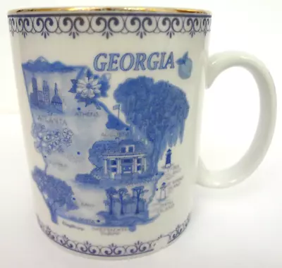 Georgia Peaches Coffee Mug Tea Cup Vintage State Travel Souvenir Atlanta Athens • $15.28