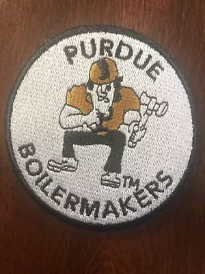 PU Purdue Boilermakers Vintage Embroidered Iron On Patch (NOS) 3  X 3  APX • $4.99