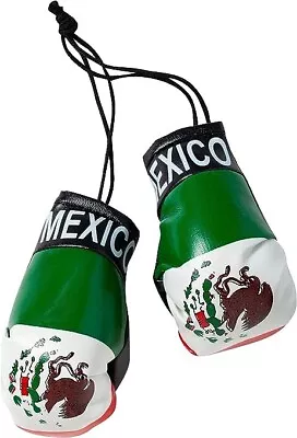 Mexico - Mini Boxing Gloves Car Mirror Hanging 2 X3  In • $3.74