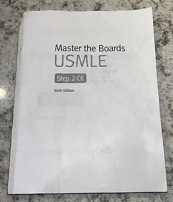 Master The Boards USMLE Step 2 CK 6th Edition Front Cover Missing • $23