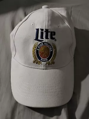 Miller Lite Beer Hat White Snapback Adjustable Baseball Cap • $9.99