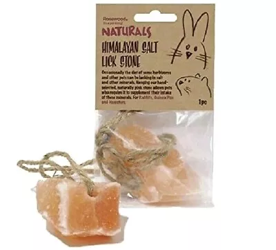 HIMALAYAN SALT LICK STONE - Rosewood Naturals Rabbit Gerbil Bpl Minerals Treats  • £3.99