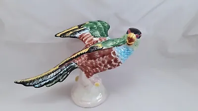 Mottahedeh Made In Italy Ceramic Parrot Tropical Core Figurine Majolica Style • $99.99