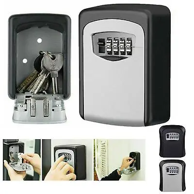 £9.39 • Buy 4-Digit Combination Lock Key Safe Box Outdoor High Security Code Lock-Storage