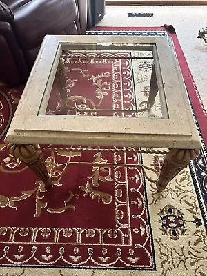 Marble & Glass Coffee Table • $100