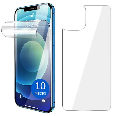 10pcs Soft PET Film Screen Protector For Apple IPhone 14 Front And Back Bulk • $34.99